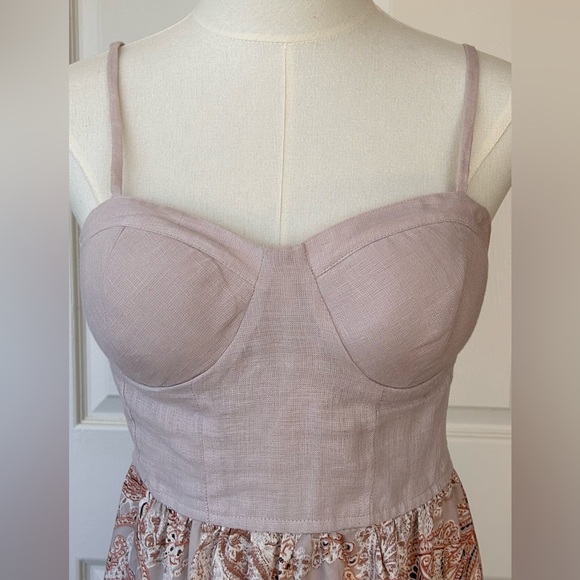 Band of Gypsies‎ Linen Bustier Top Jumpsuit Size Medium - Picture 2 of 13